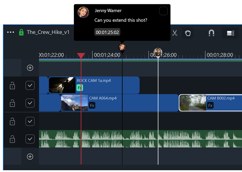 Collaborative video editing, with comments and changes pushed in realtime.